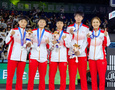 西安交大附中女篮代表陕西队出征 获十四运会女子三人篮球银牌