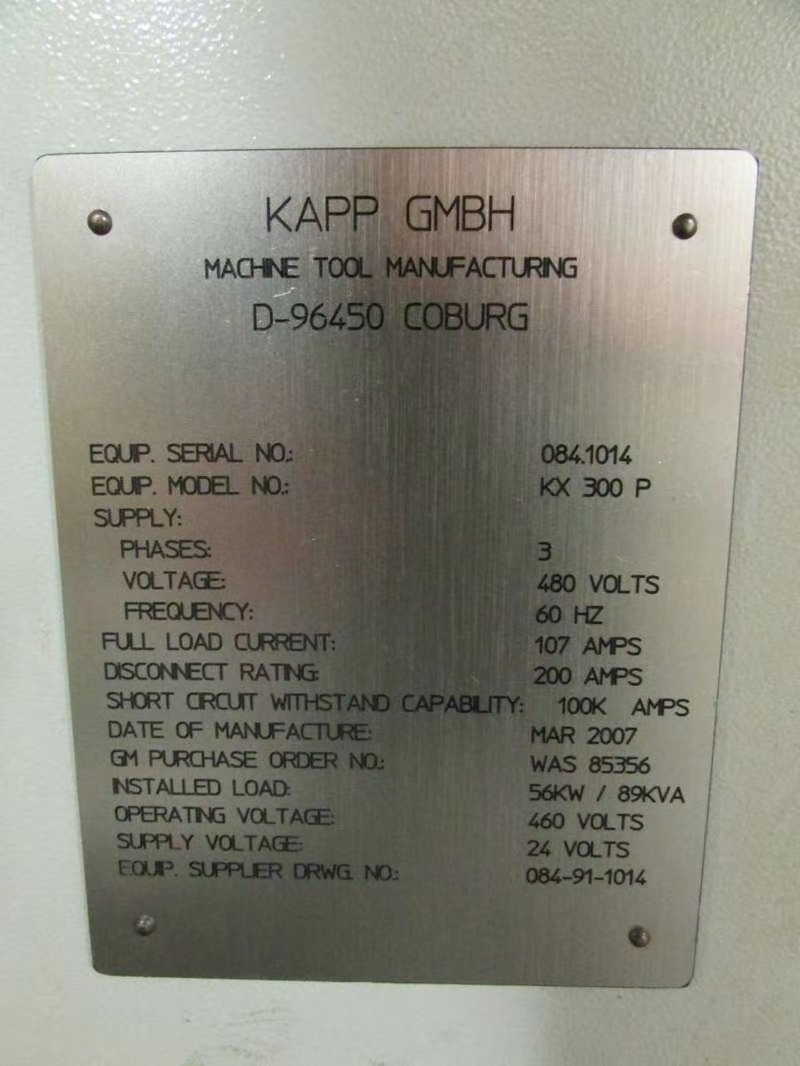 出售卡普KX300P成型磨齿机 二手蜗杆磨齿机