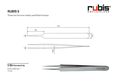 Rubis鑷子5-inox-SA 顯微解剖鑷子