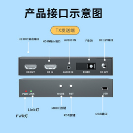 1080P HDMI光端机带独立音频 本地环出 KVM功能,远端能传输键盘鼠标功能