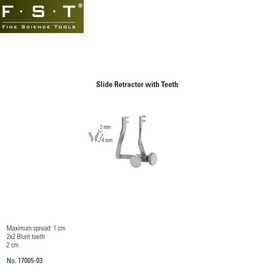 滑行2x2鈍齒牽開器 FST撐開器17005-03 FST動物解剖器械 FST代理