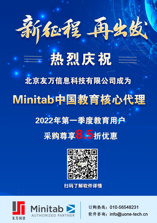 Minitab 宣布与北京友万信息科技有限公司建立新的合作关系