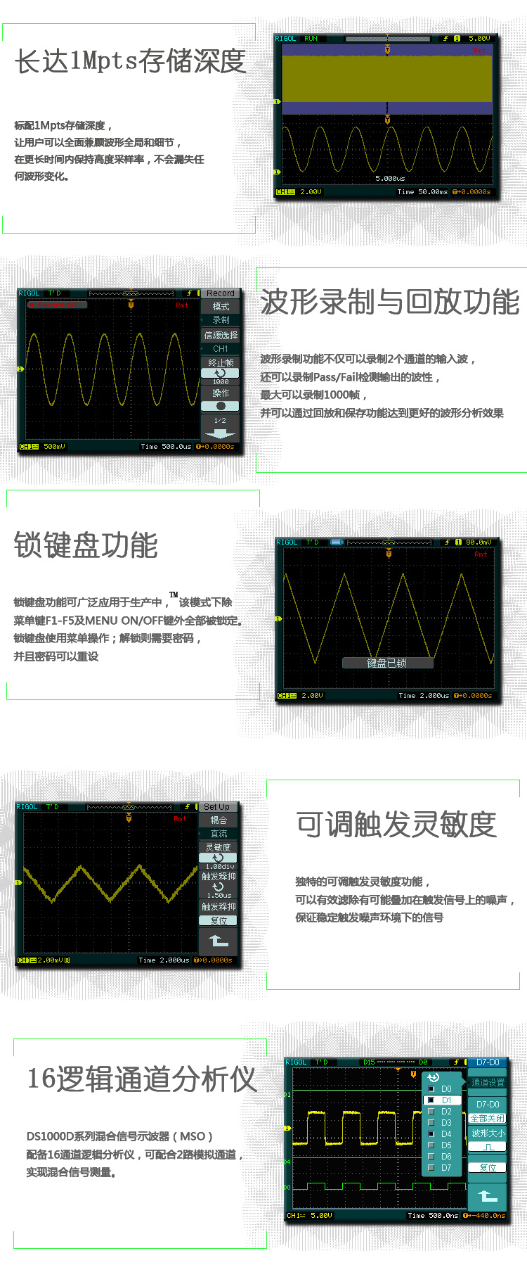 限量促销 rigol普源示波器DS1102E 100MHz双模拟通道数字示波器