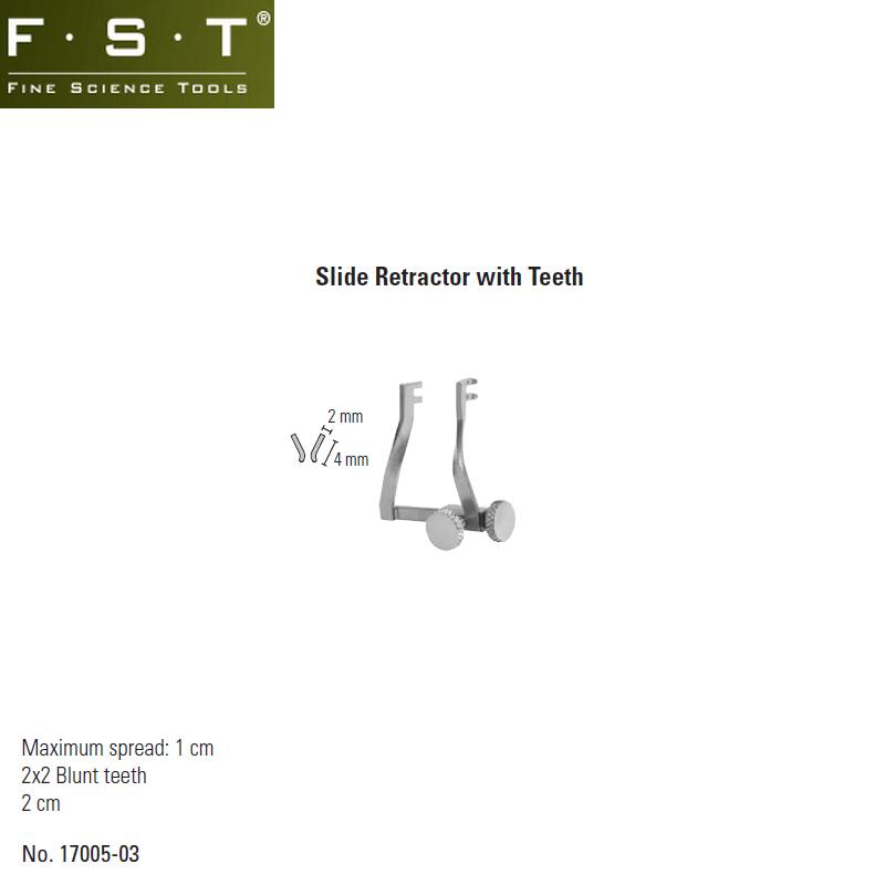 滑行2x2鈍齒牽開器 FST撐開器17005-03 FST動物解剖器械 FST代理