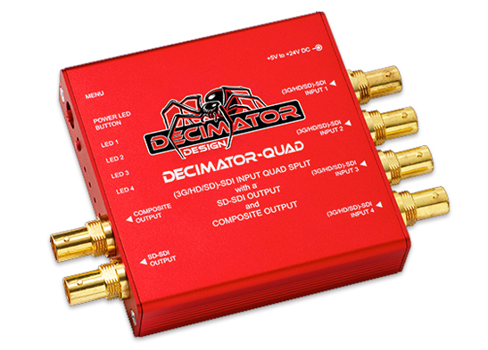 DECIMATOR-QUAD 迷你3G/HD/SD-SDI Quad-Split 带SD-SDI及复合输出