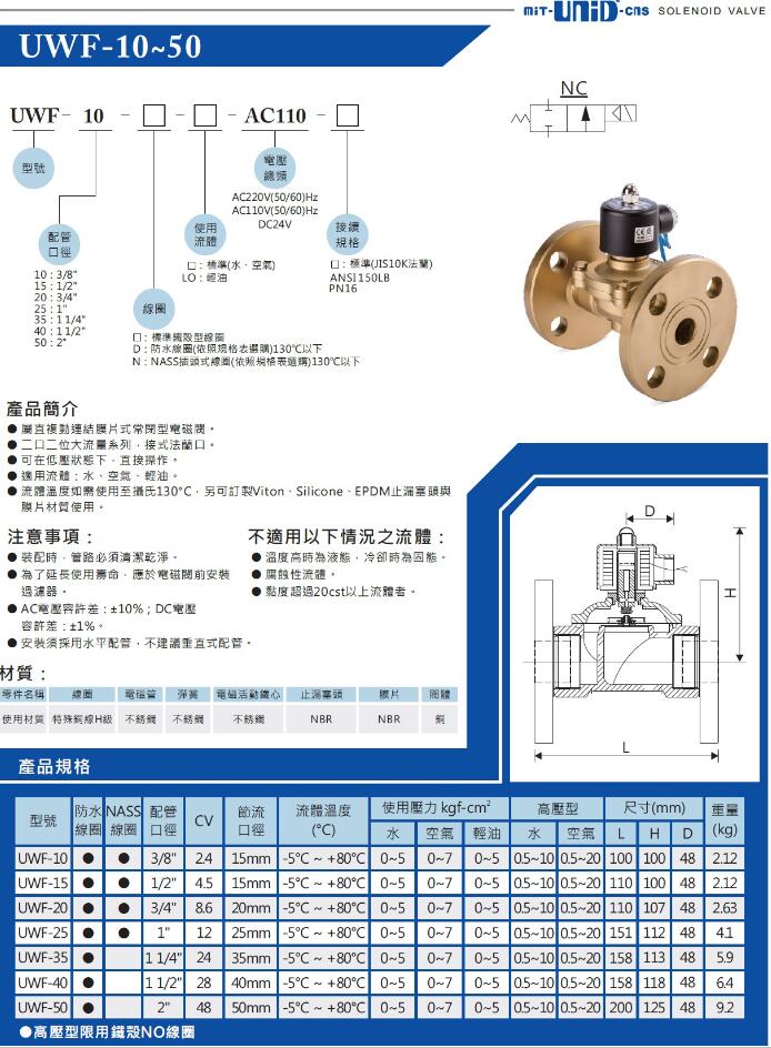 台湾UNI-D鼎机UWF-15/UWF-20/UWF-25